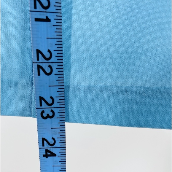 Koko Knits Vintage Califronia Light Blue High Collar 70's Top/ Blouse - Picture 6 of 9